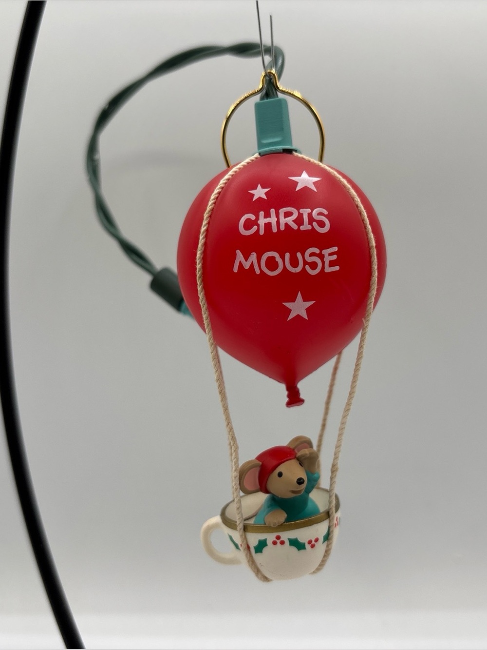 Hallmark Keepsake Ornament 1993 Vintage Chris Mouse Flight 9th In Mouse Series